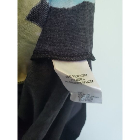 Sandra Darren Women 12 Mini Dress Floral Black Sheath Sleeveless Blue Spring NWT - Picture 7 of 7